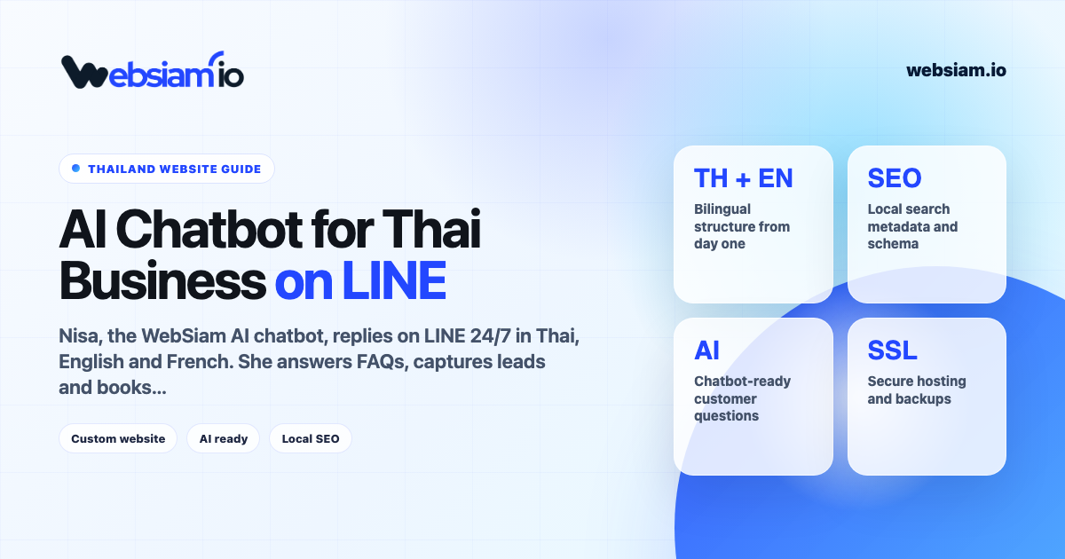 An AI chatbot that answers on LINE 24/7 — in Thai, English and French