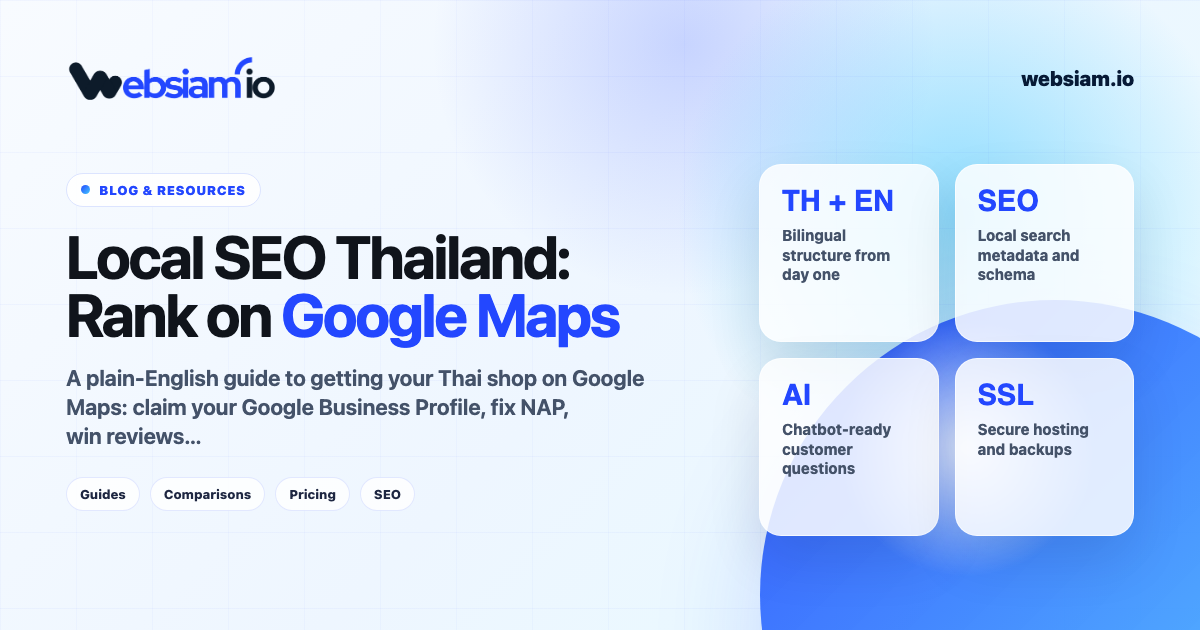 Local SEO basics: how to get your shop on Google Maps in Thailand