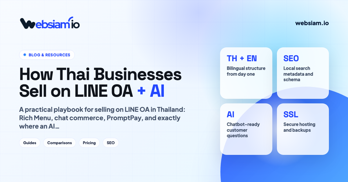 How Thai businesses actually sell on LINE (OA + AI chatbot)