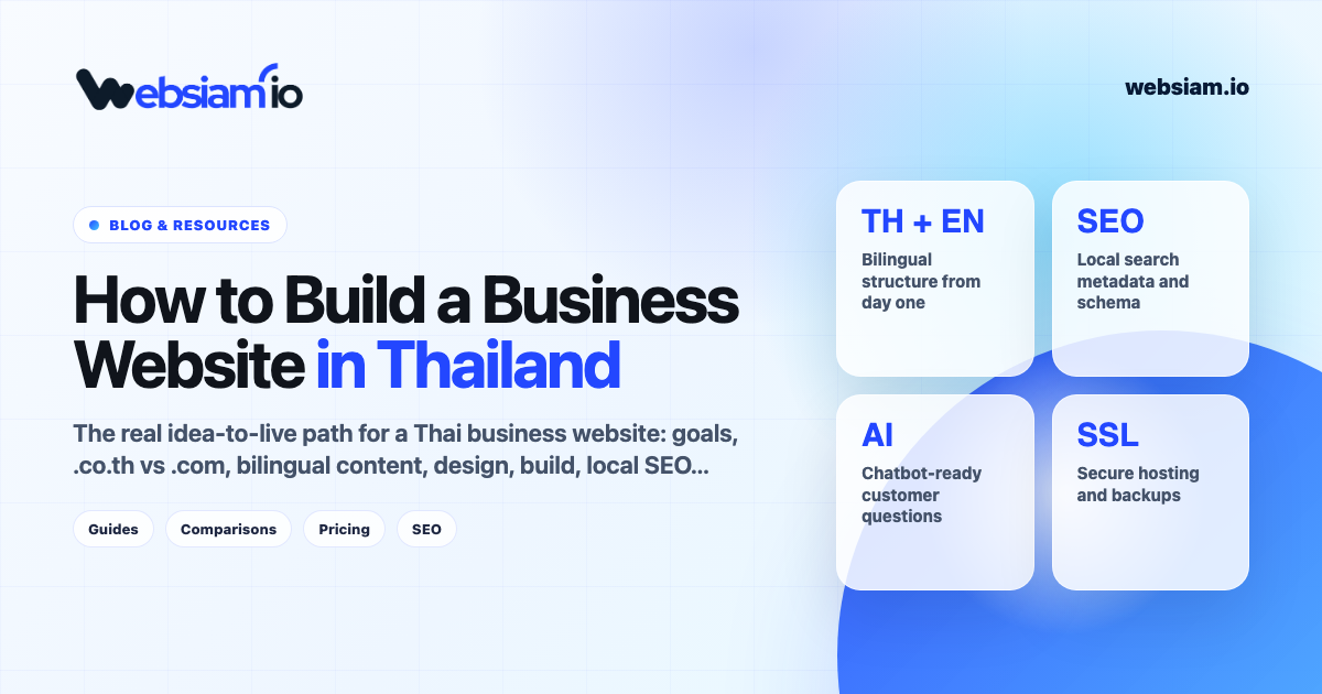 From idea to live: the real steps to build a business website in Thailand