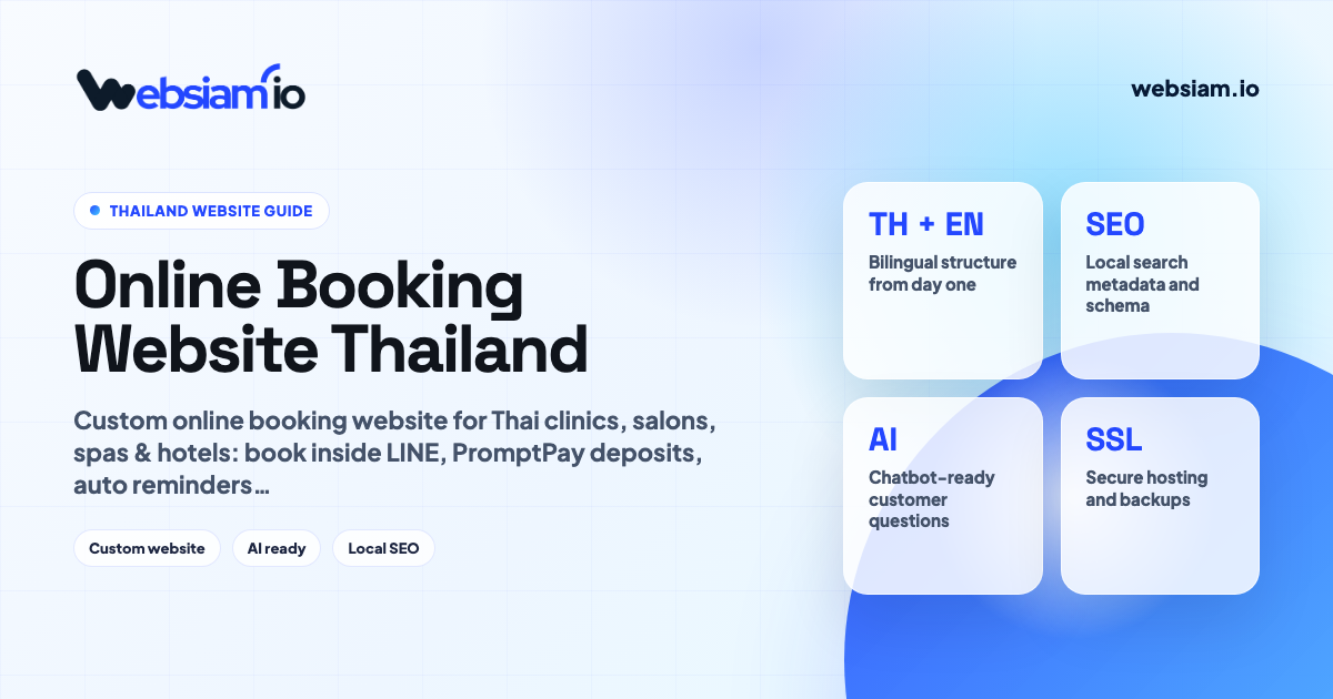 Online Booking Website Thailand, Built Around Your Business