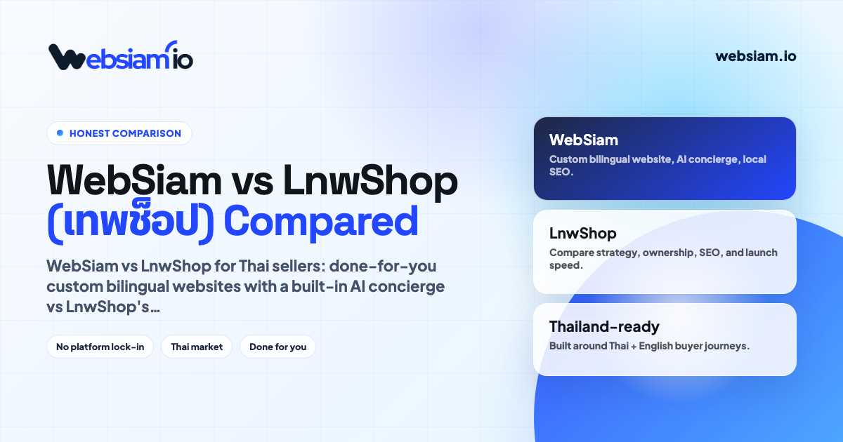 WebSiam vs LnwShop (เทพช็อป)