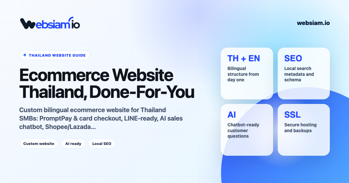 A Custom Ecommerce Website in Thailand You Actually Own