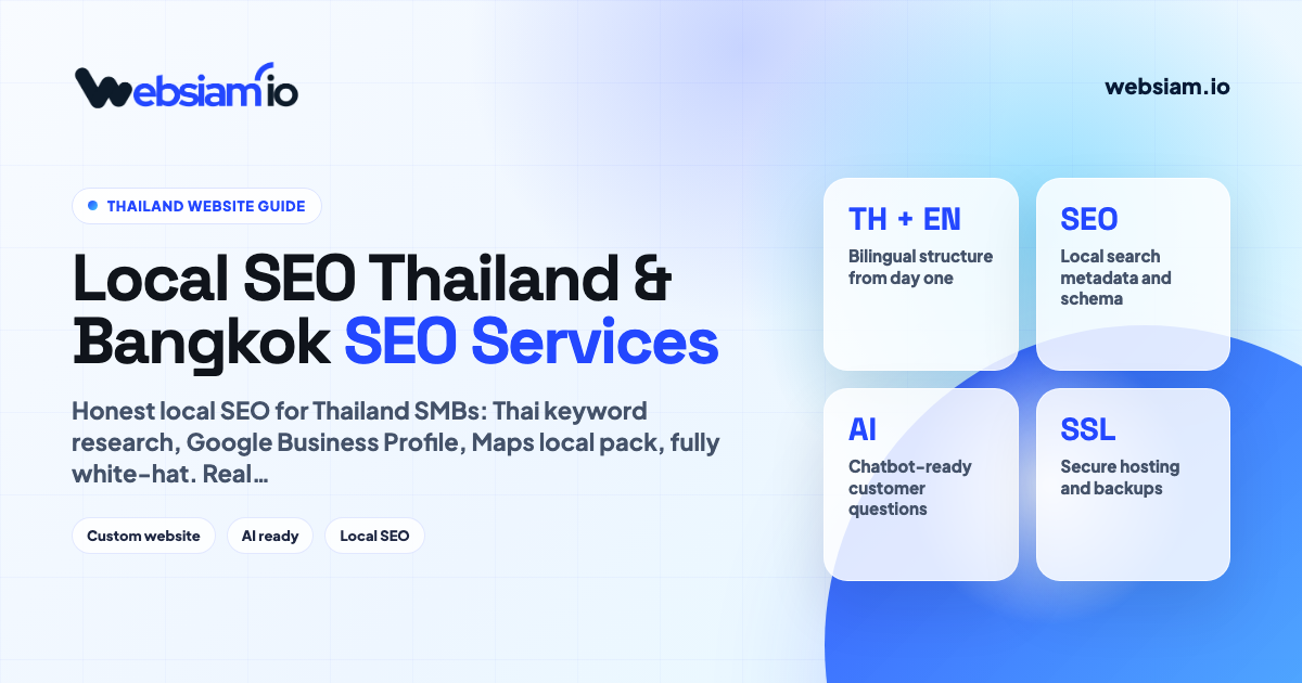 Local SEO + GEO Thailand: get found on Google, Maps — and AI answers