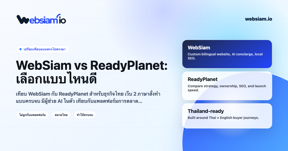 WebSiam เทียบกับ ReadyPlanet