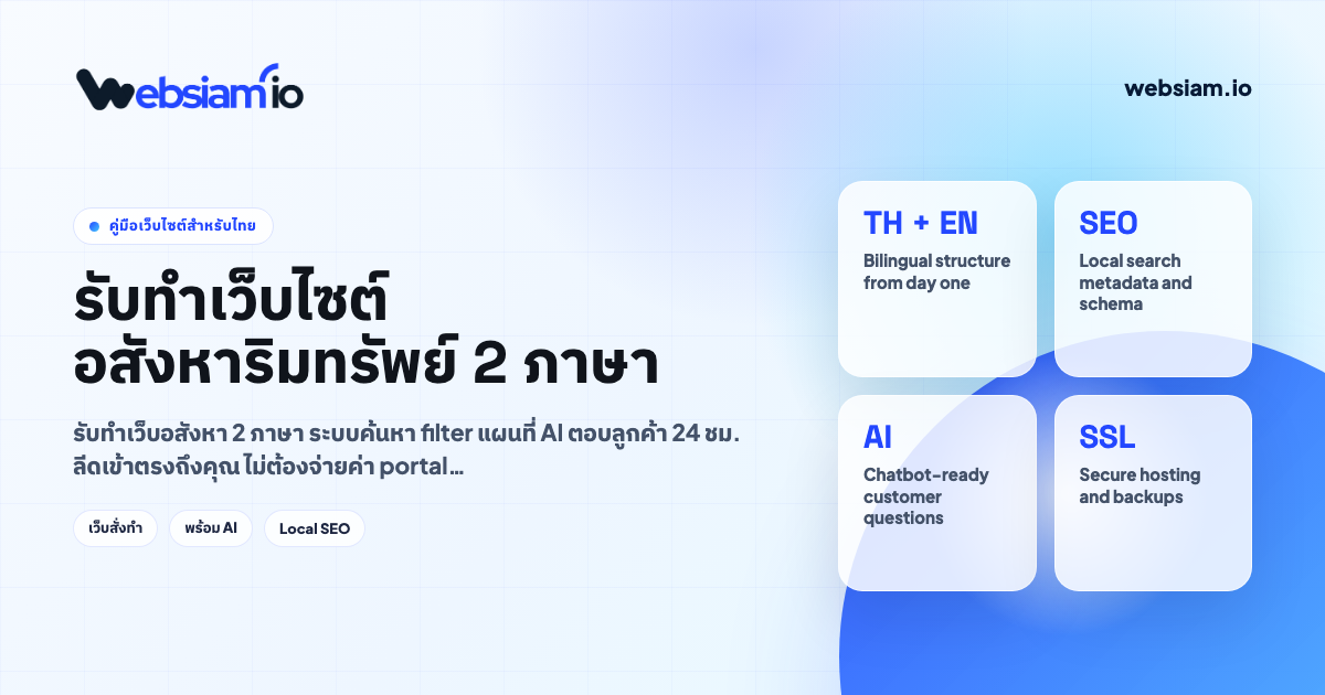 รับทำเว็บไซต์อสังหาริมทรัพย์ เป็นเจ้าของประกาศเอง เลิกเช่าพื้นที่จาก portal
